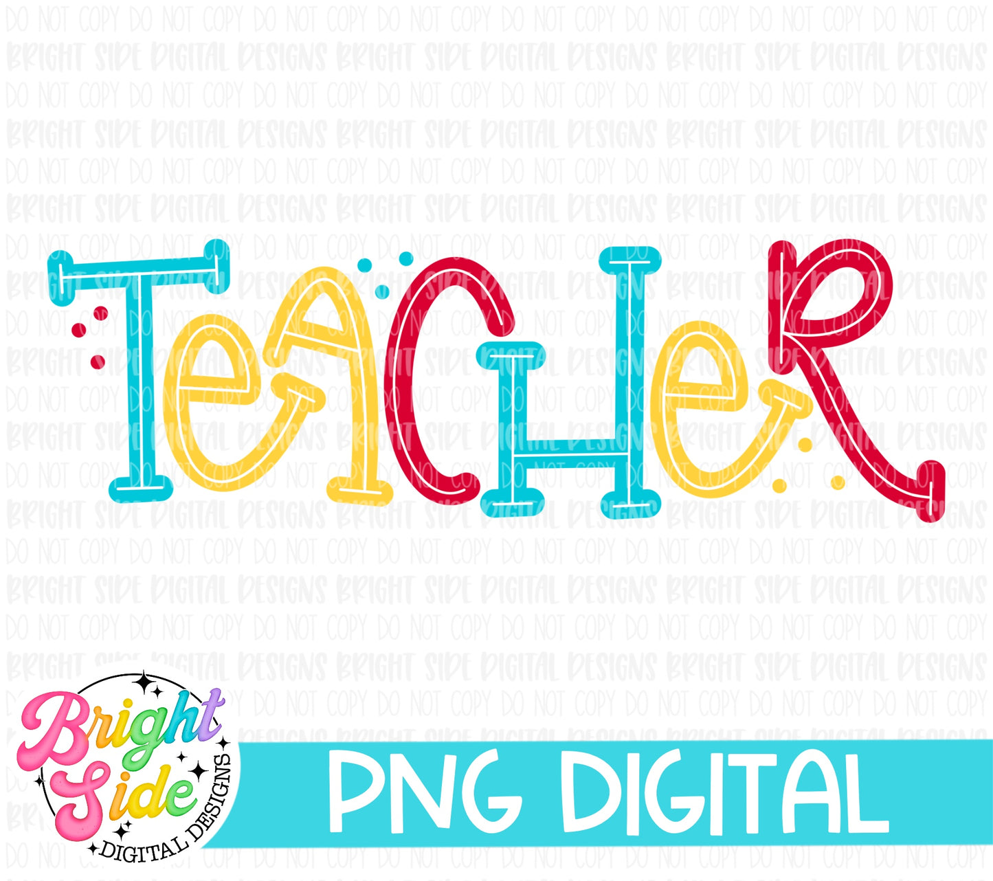 Hand lettered Teacher