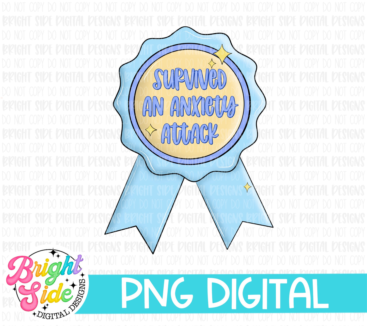 Survived an anxiety attack Badge Award