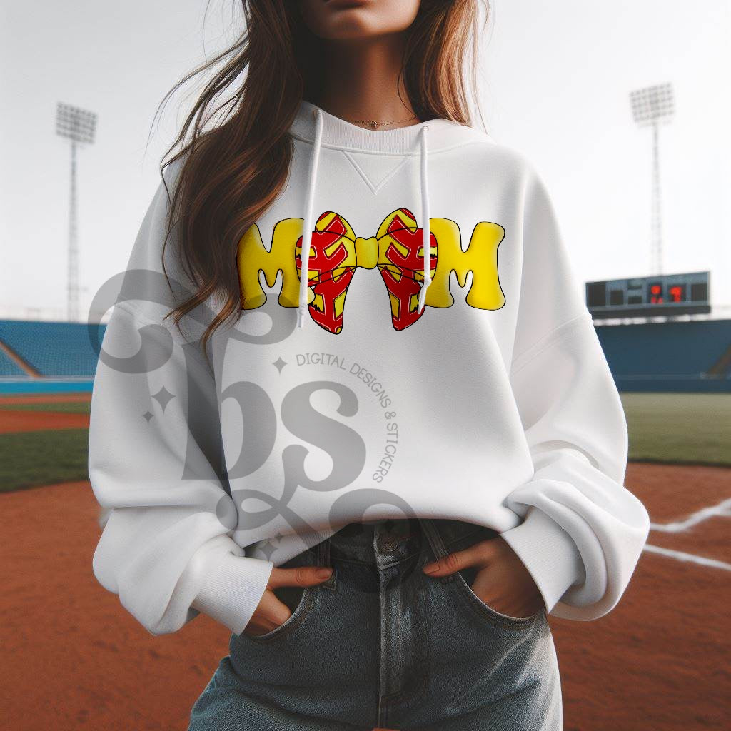 Mom -Softball bow