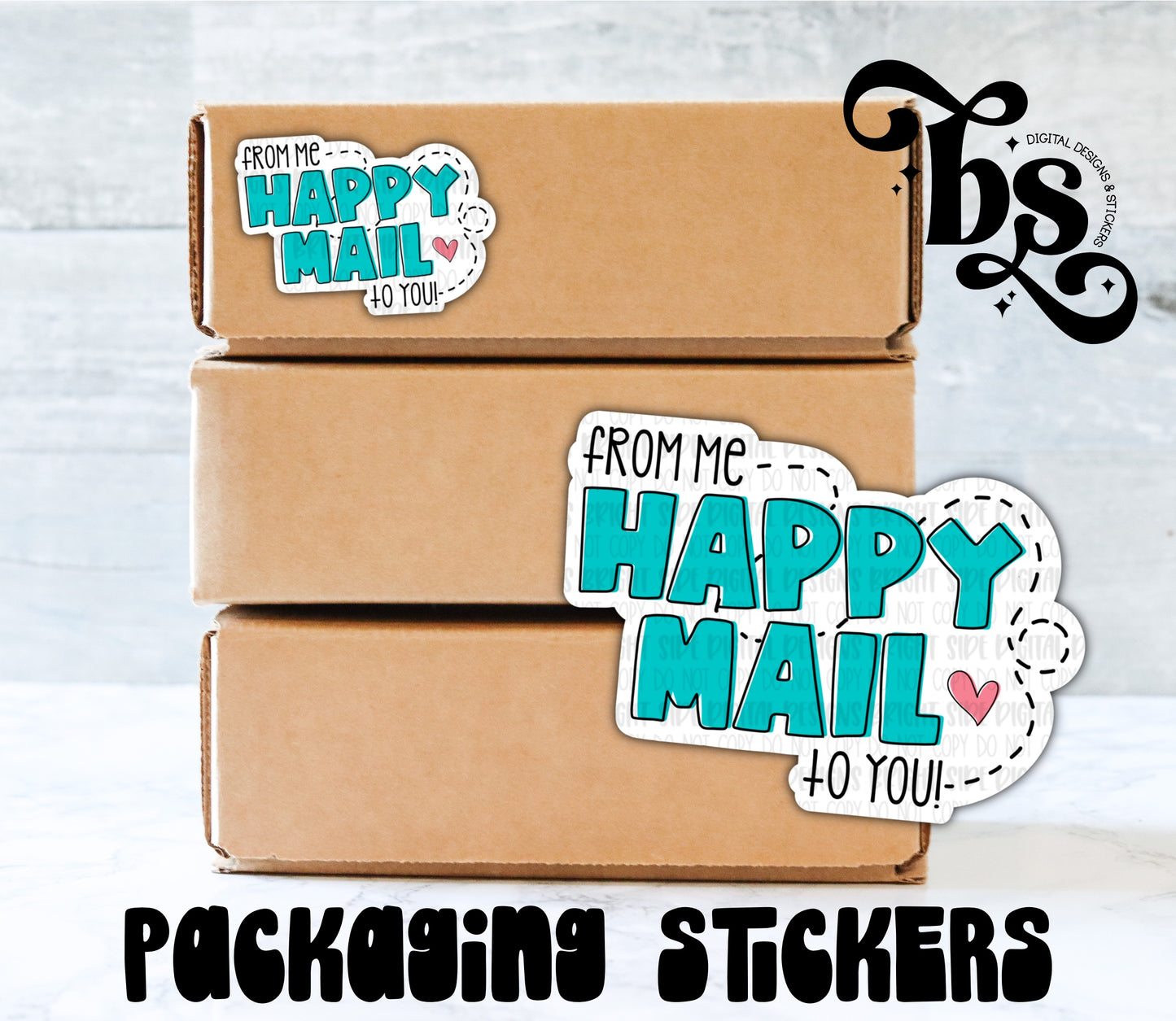Happy Mail From Me to You Packaging Sticker