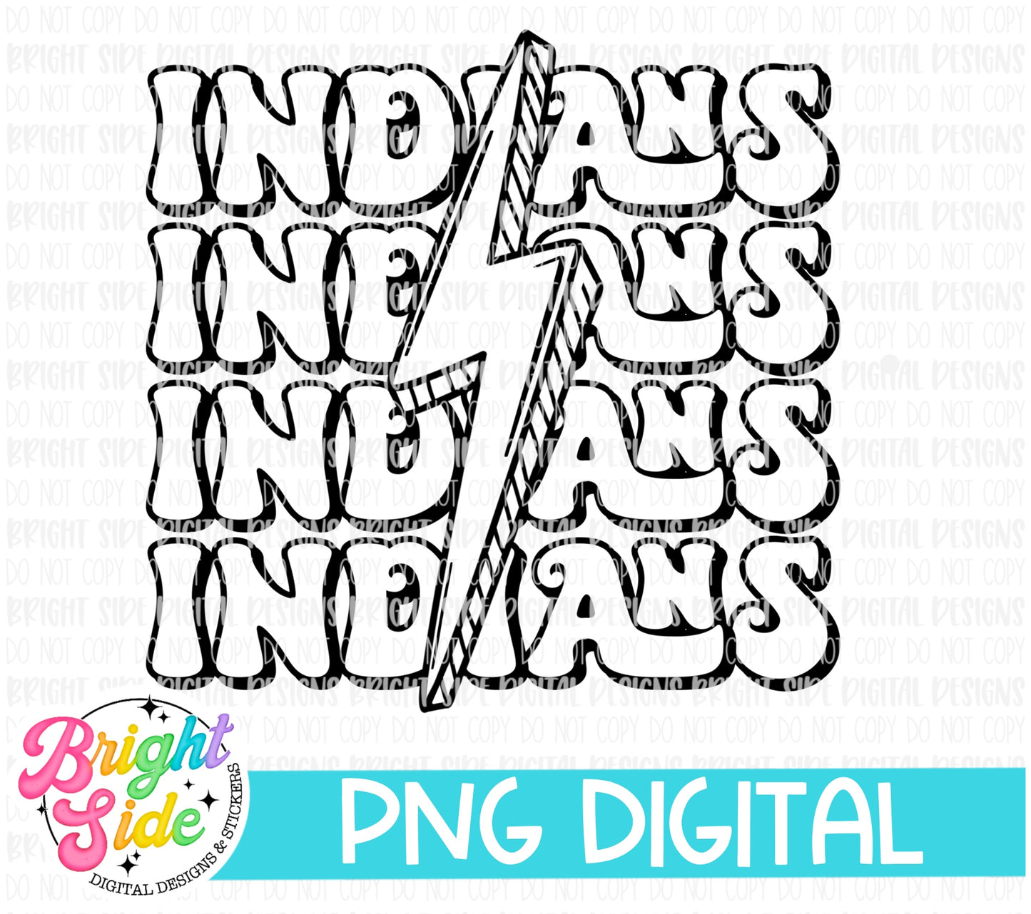 Indians -single colored School mascot design
