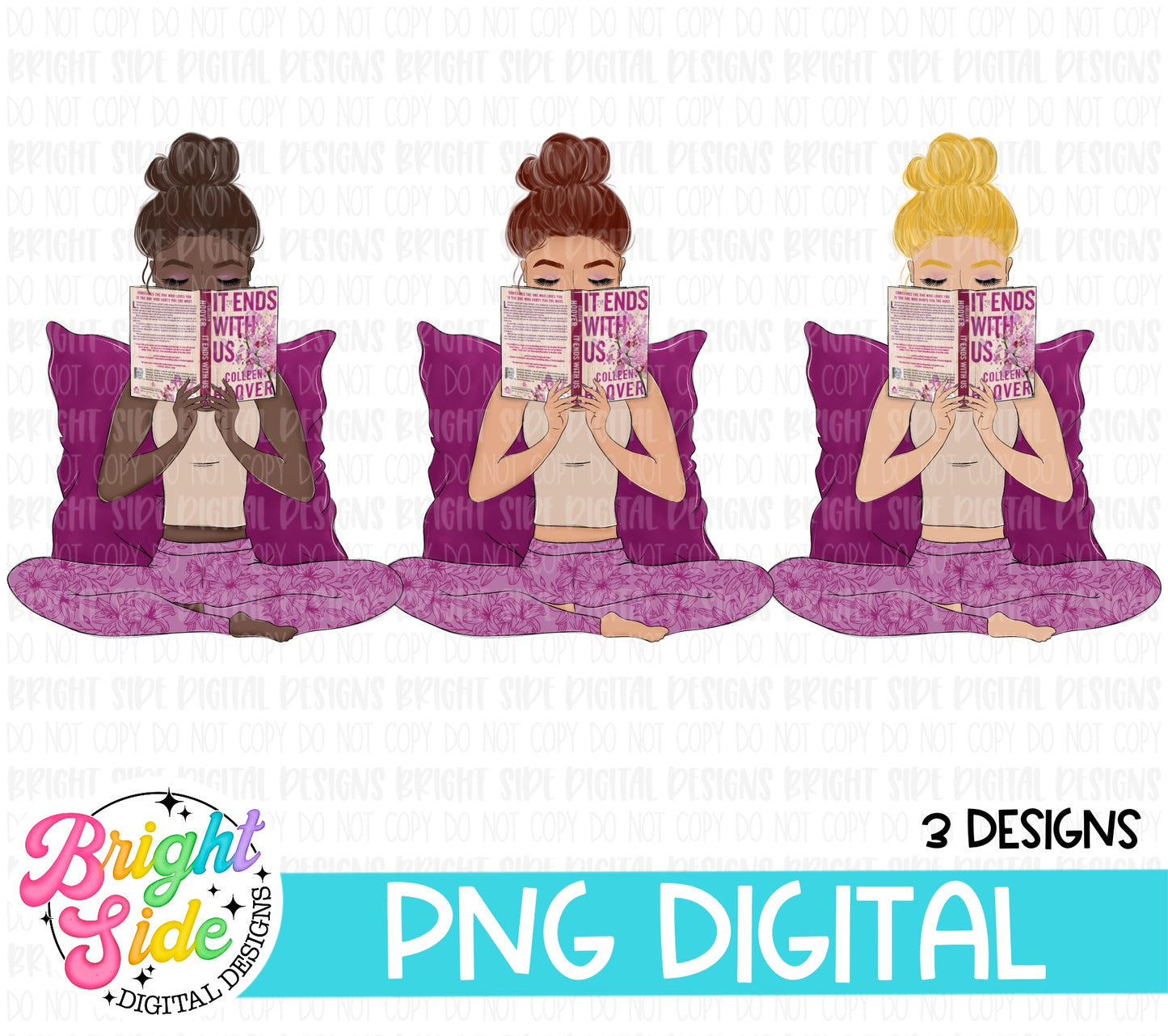 Reading Girls -IEWU (3 designs)