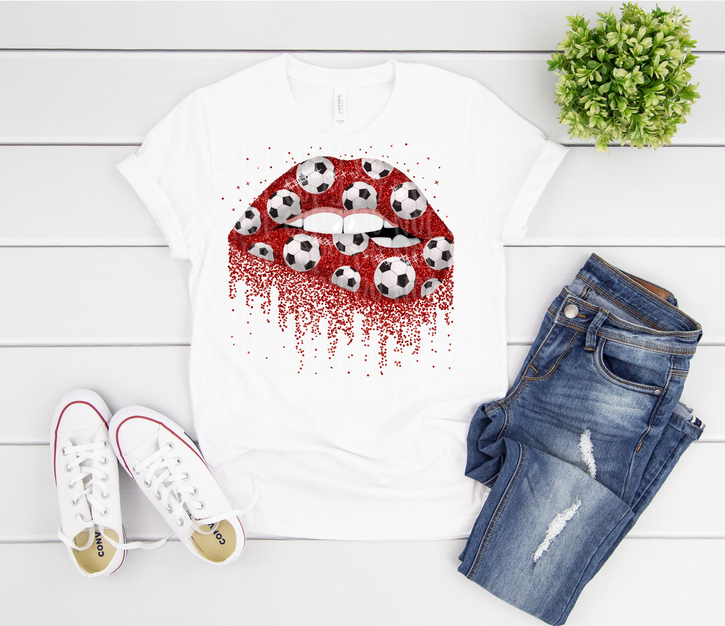 Soccer lips -Red