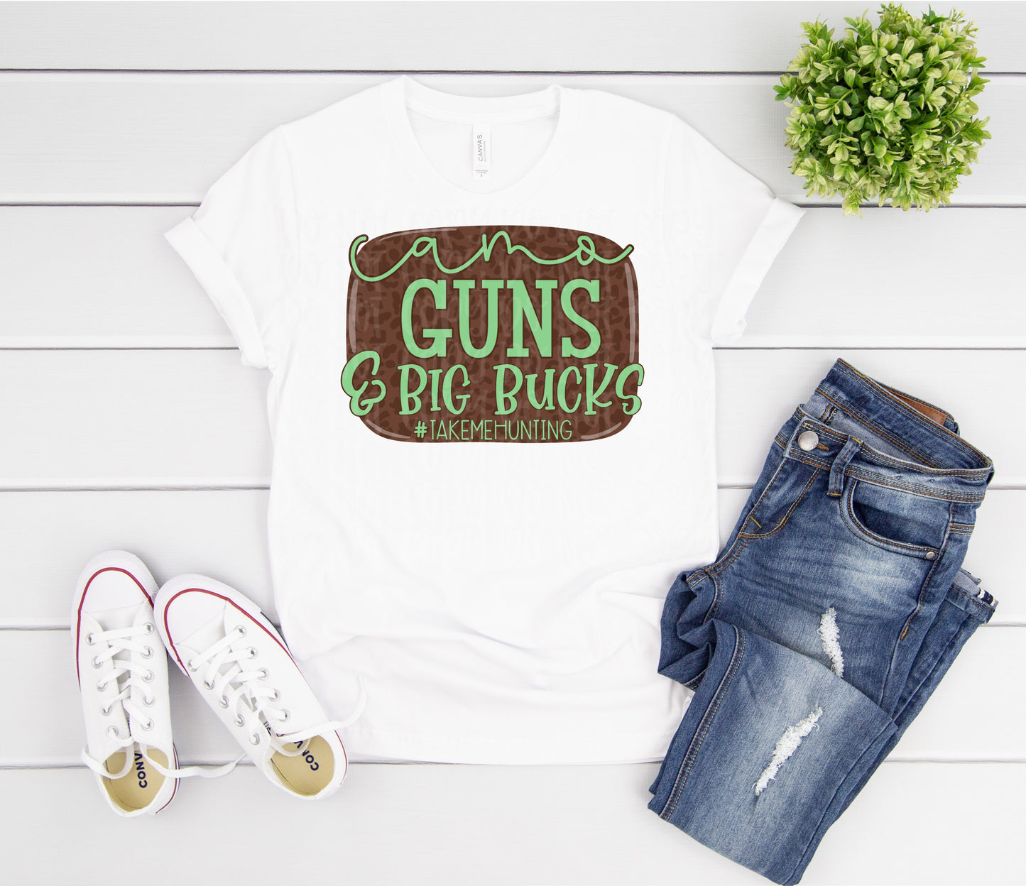 Camo, guns, & big bucks