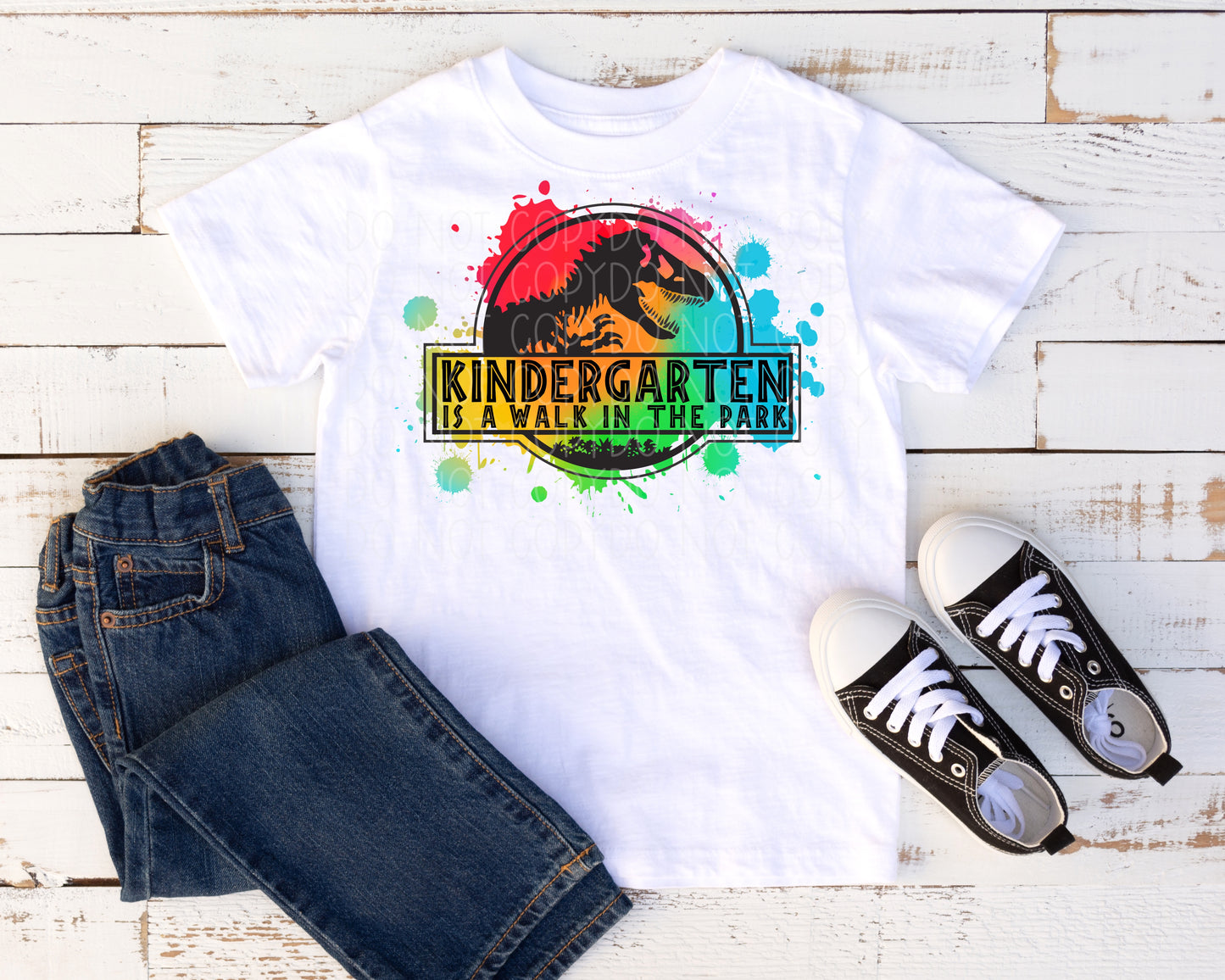 Kindergarten is a Walk in the Park -paint splatter