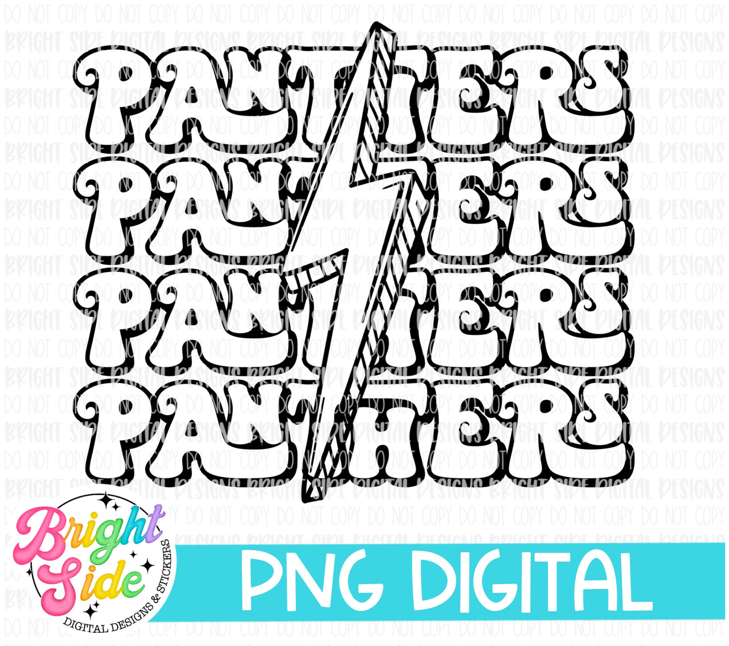 Panthers - single colored School mascot design