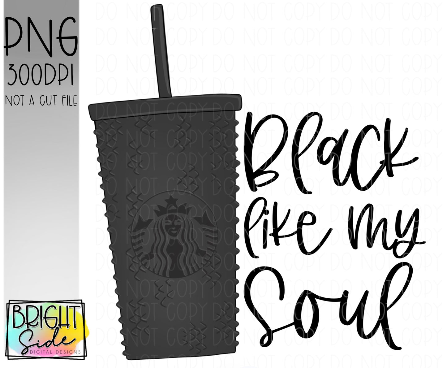 Black like my soul studded tumbler