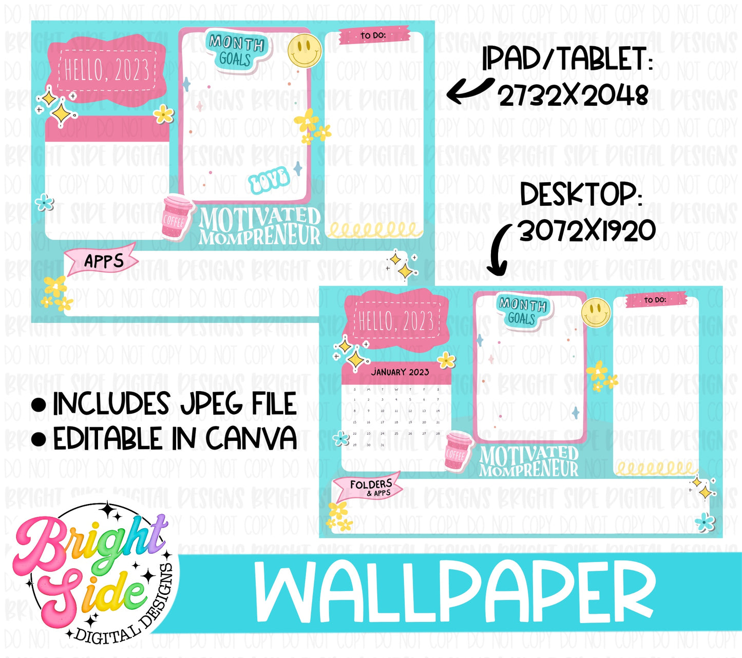 Wallpaper Doodles Version 1 -Desktop|iPad|tablet