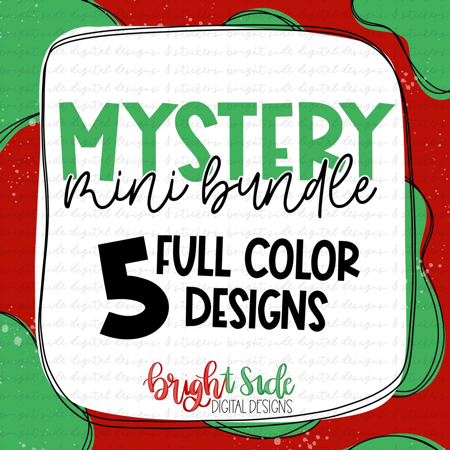 Mystery winter/Christmas mini bundle (6) designs FULL COLOR