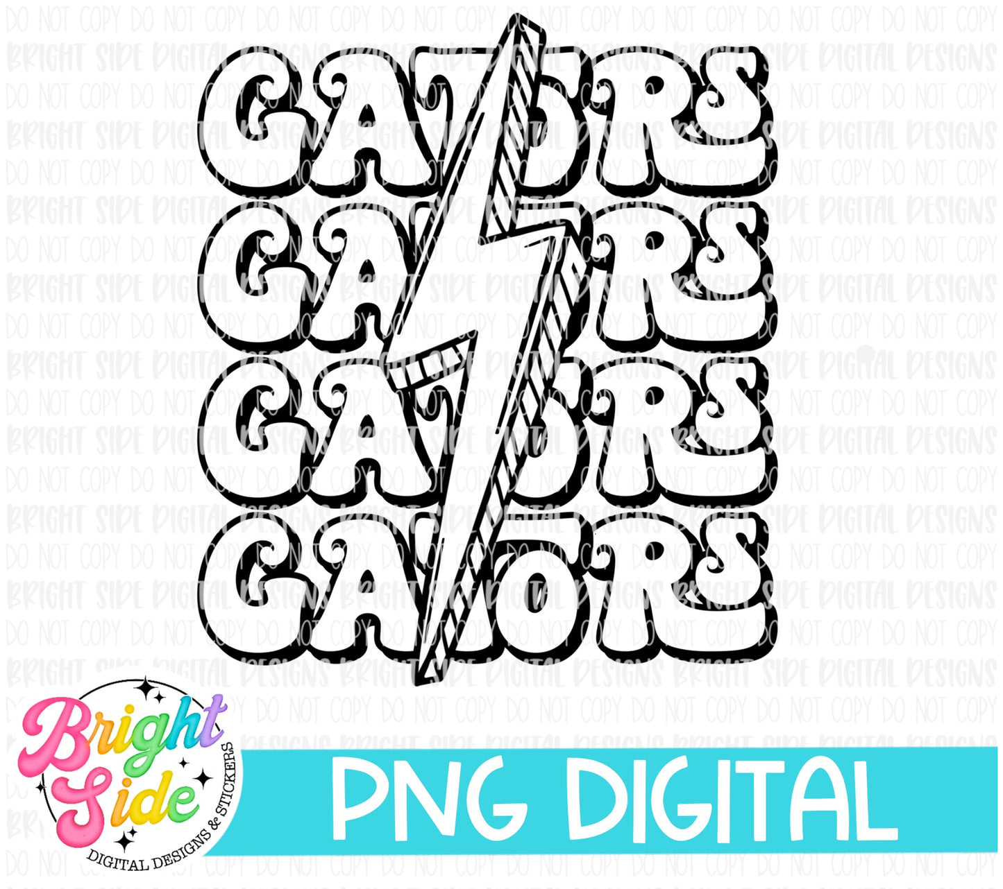 Gators -single colored School mascot design