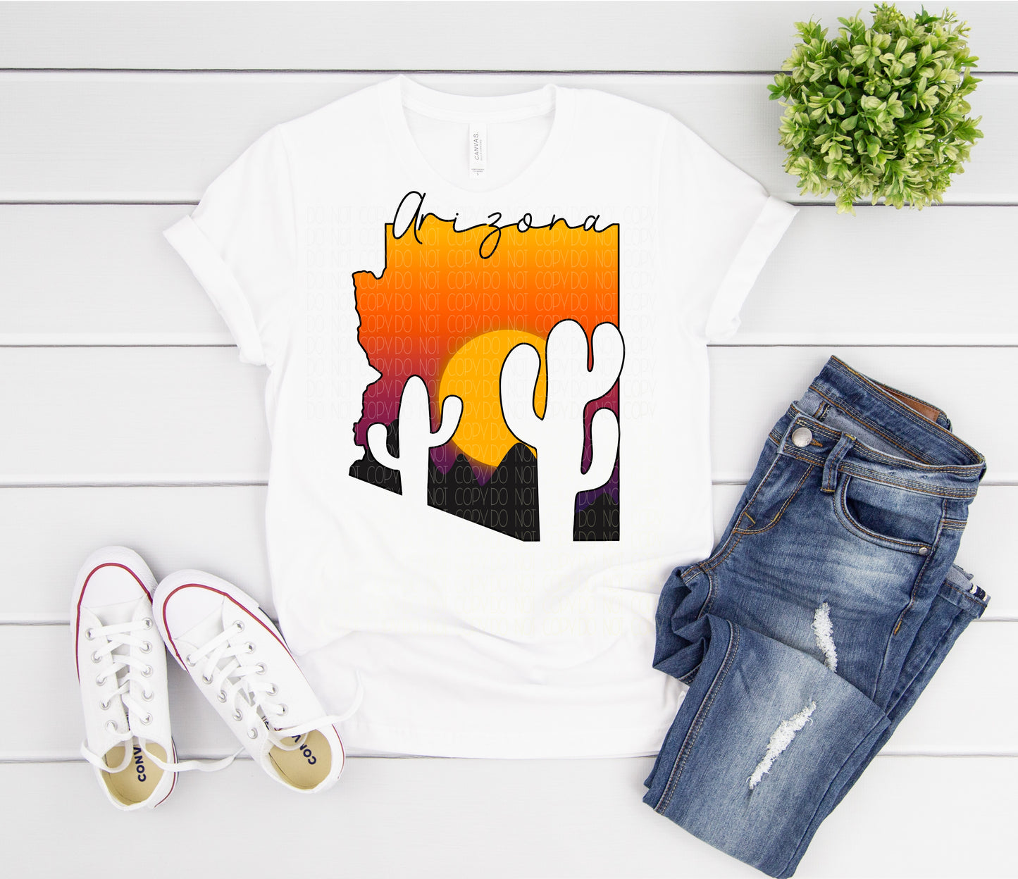 Arizona state design -cactus outline