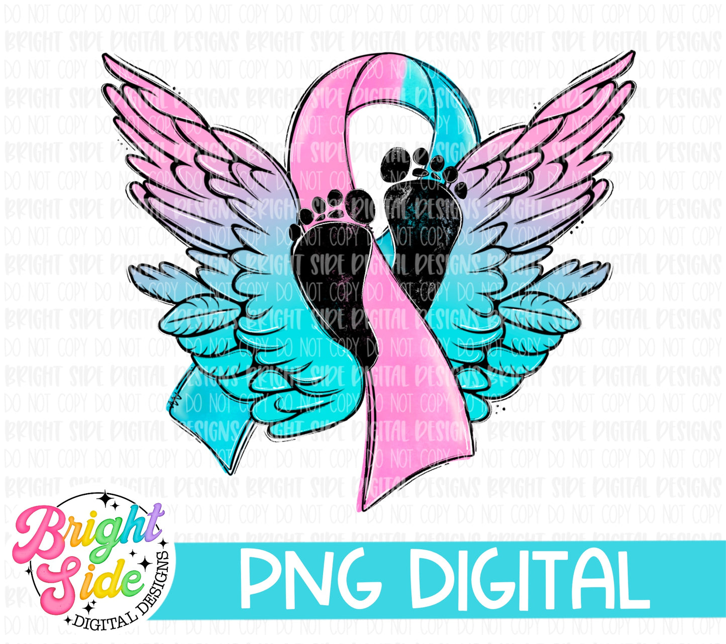 Wings Ribbon with Baby Feet