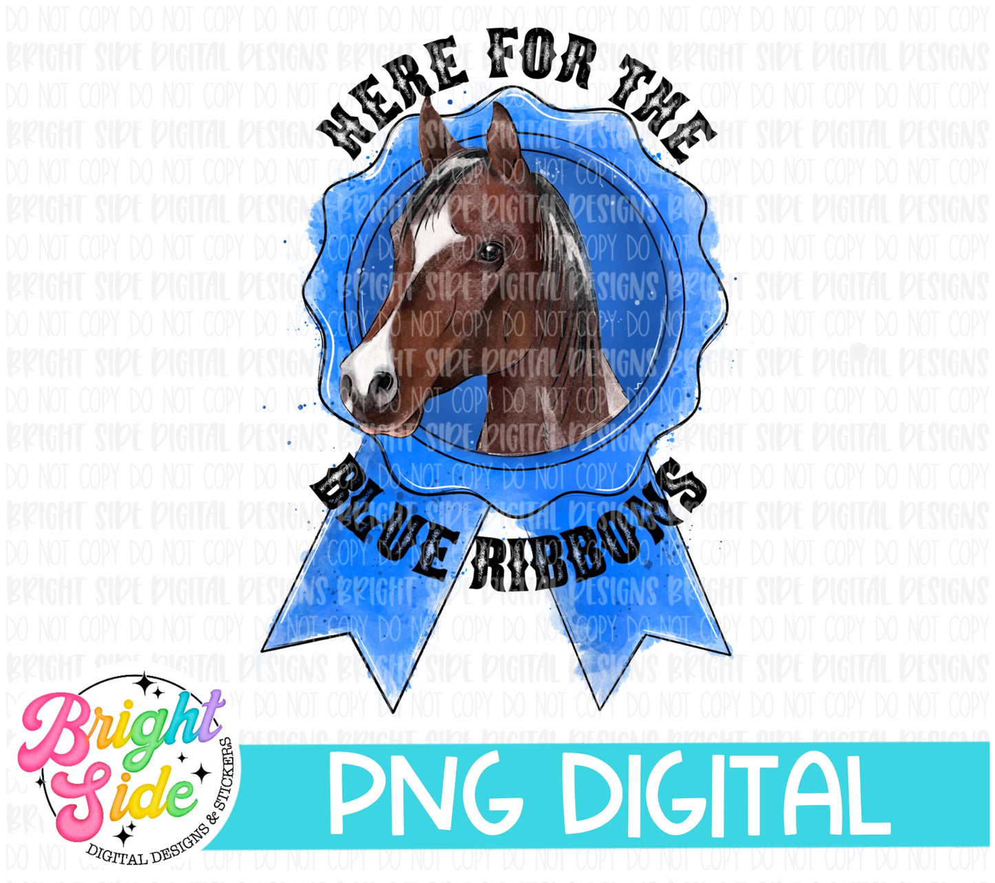 Here for the Blue Ribbons - horse