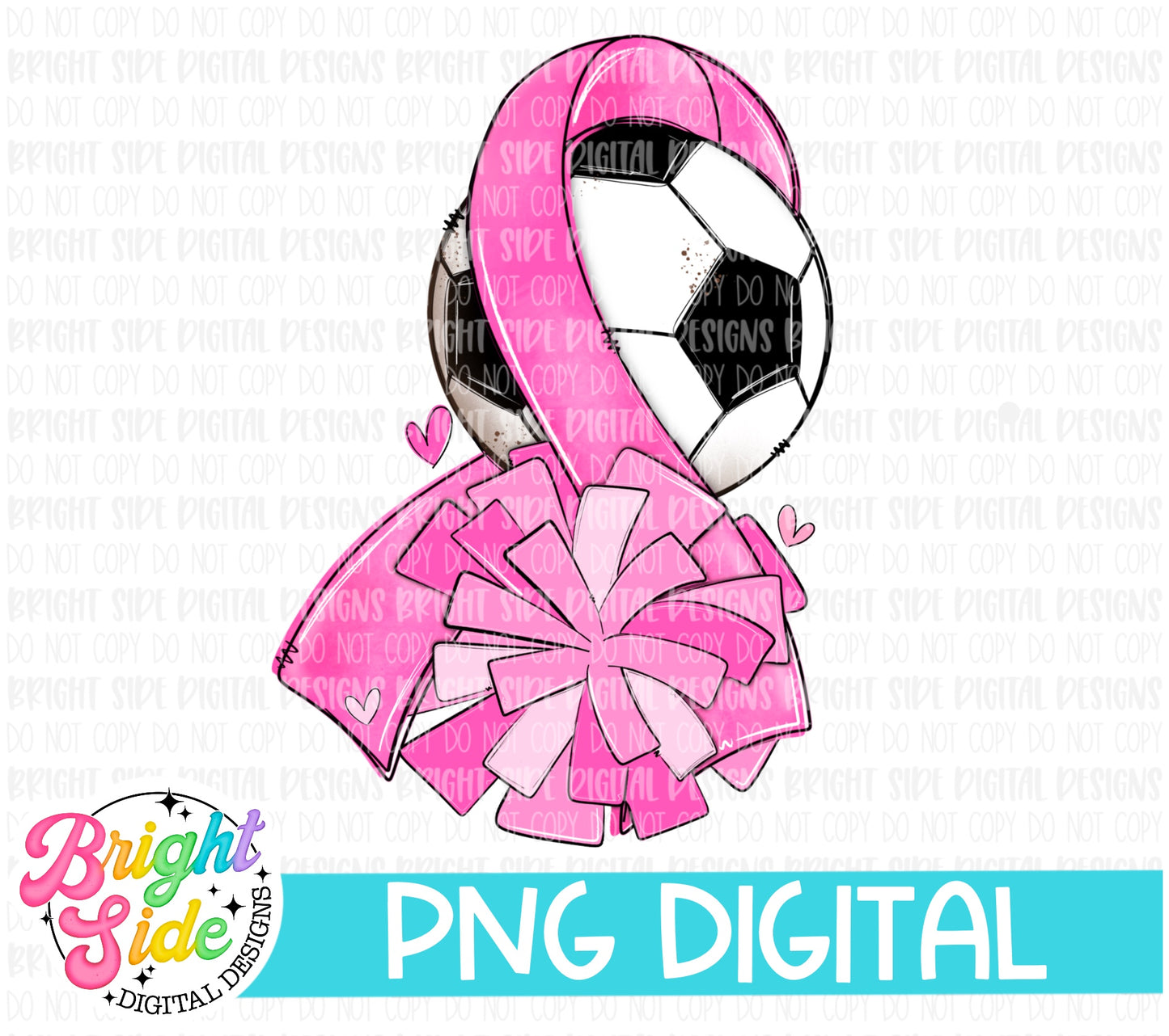 Soccer Cheer Pink Ribbon