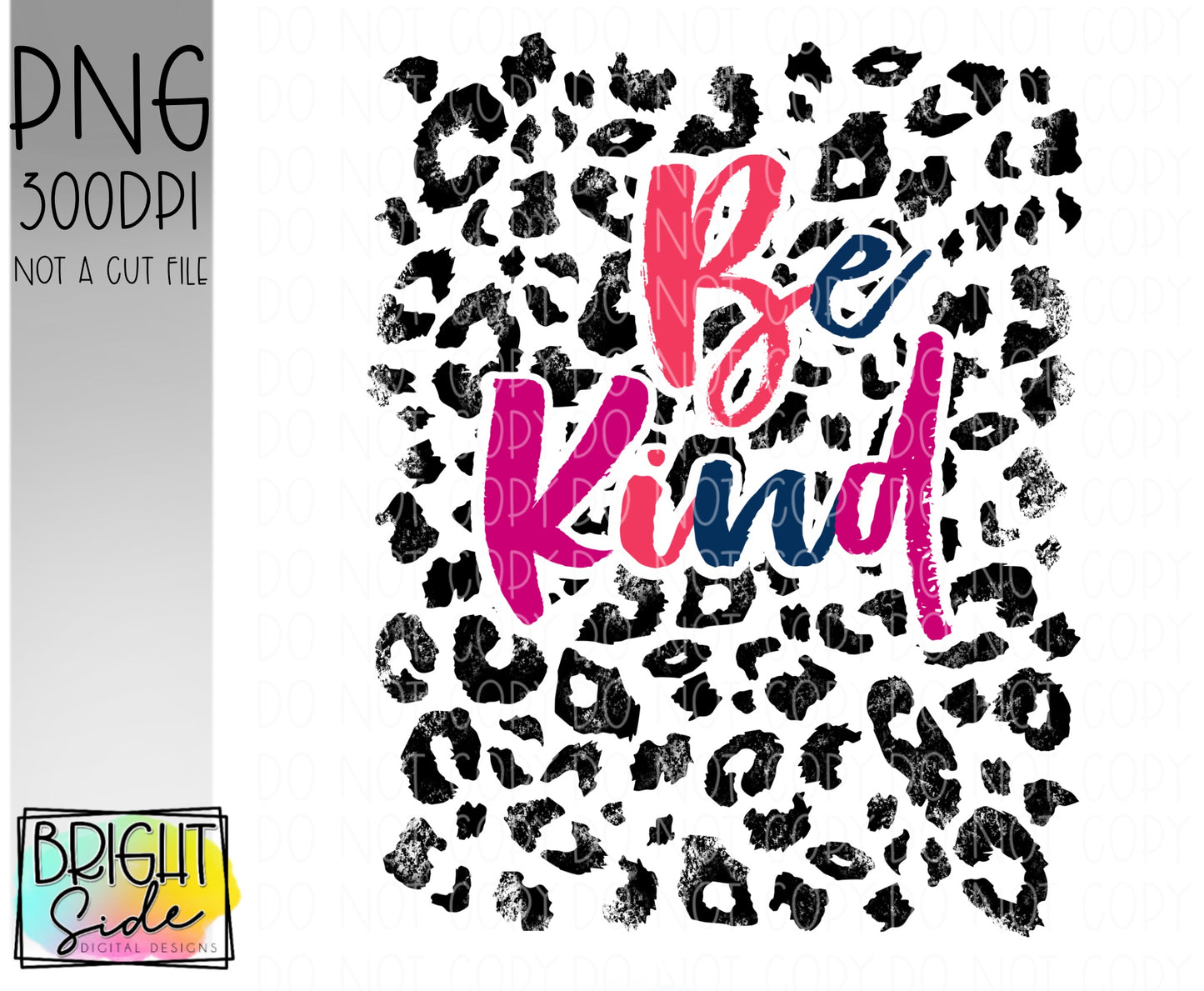 Be Kind leopard print