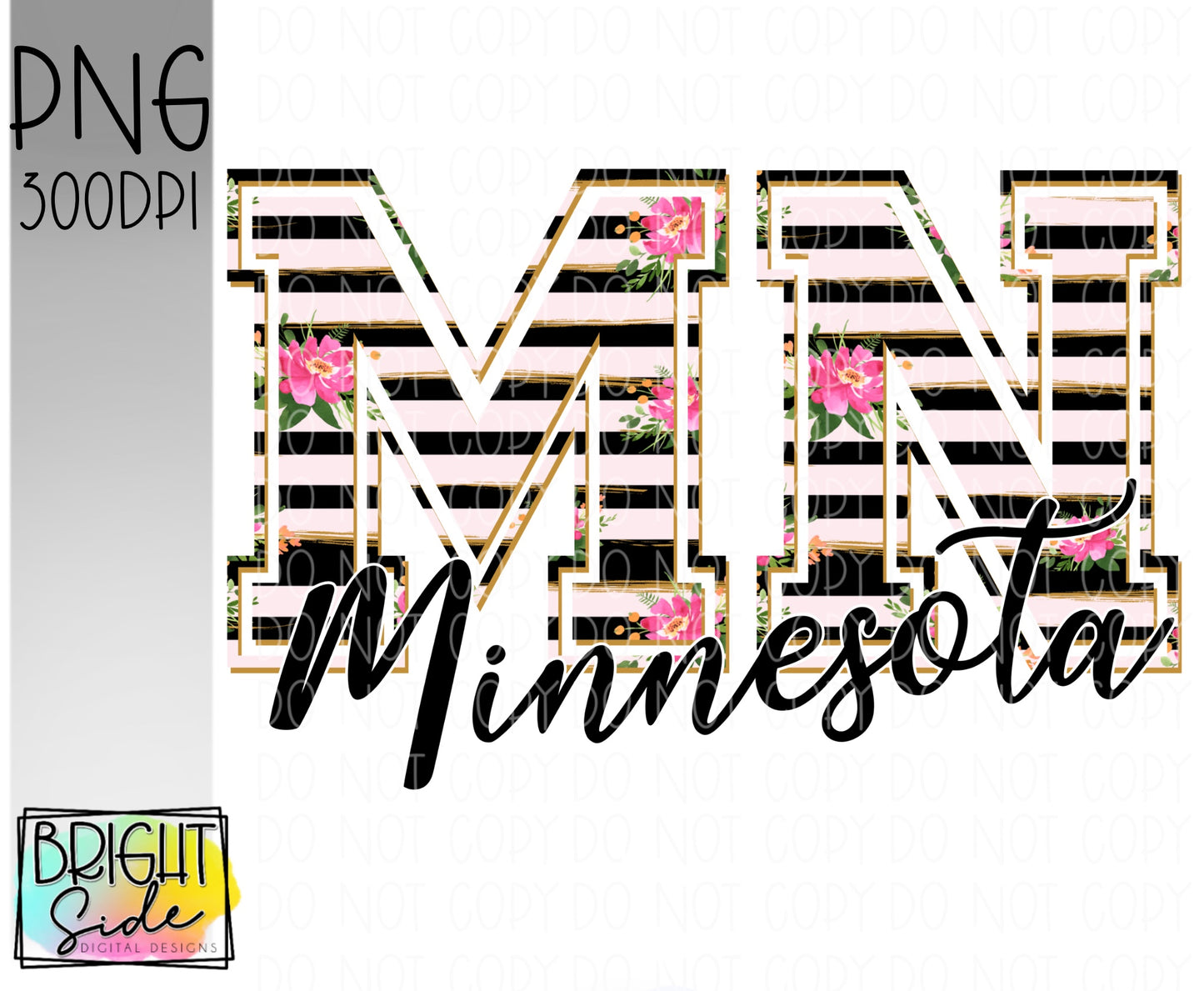 Minnesota floral & gold