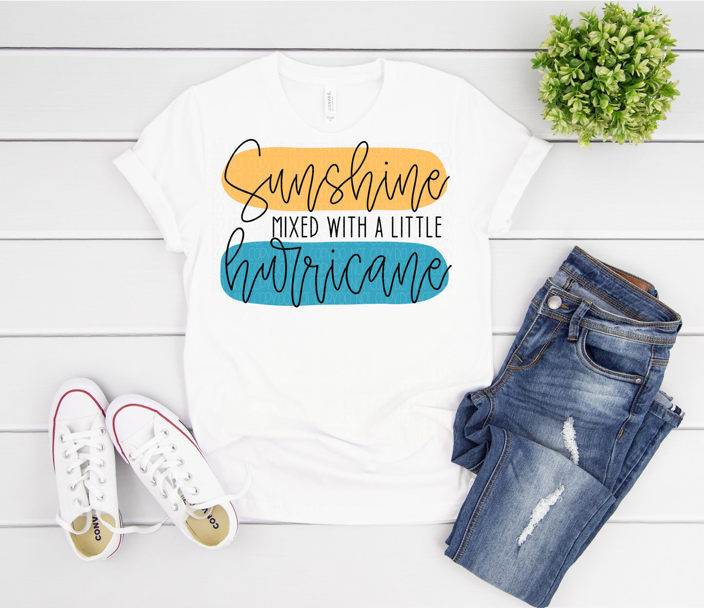 Sunshine mixed with a little hurricane