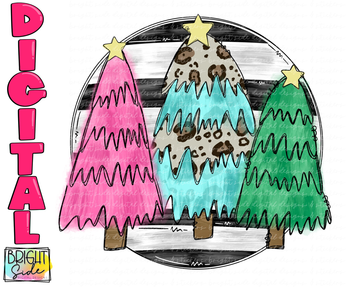 Whimsical Christmas trees