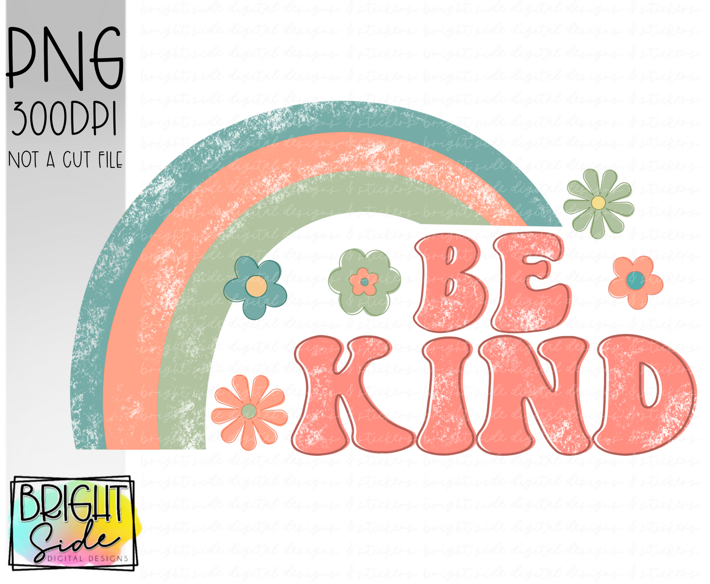 Be kind retro rainbow
