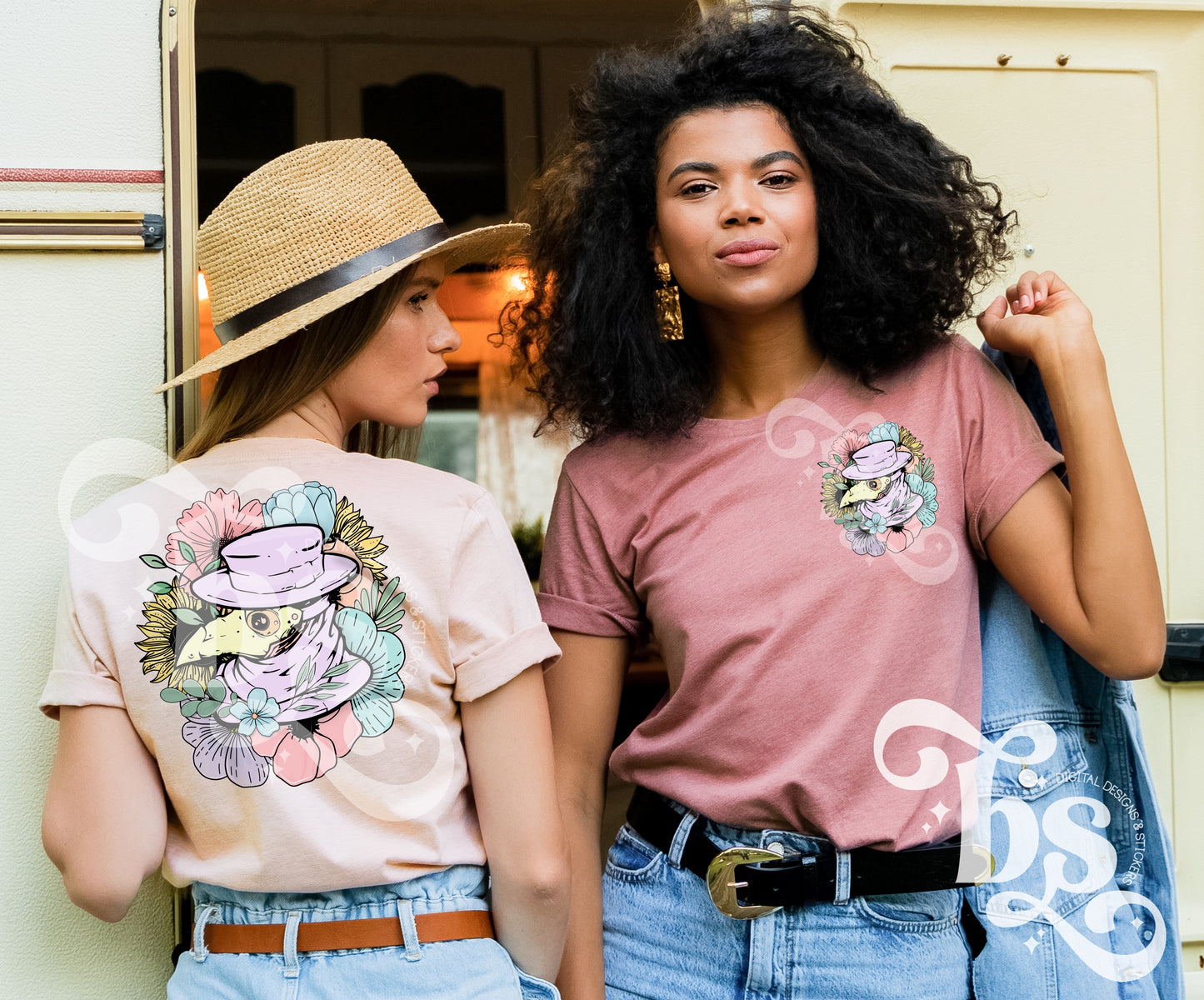 Floral Pastel Plague Doctor