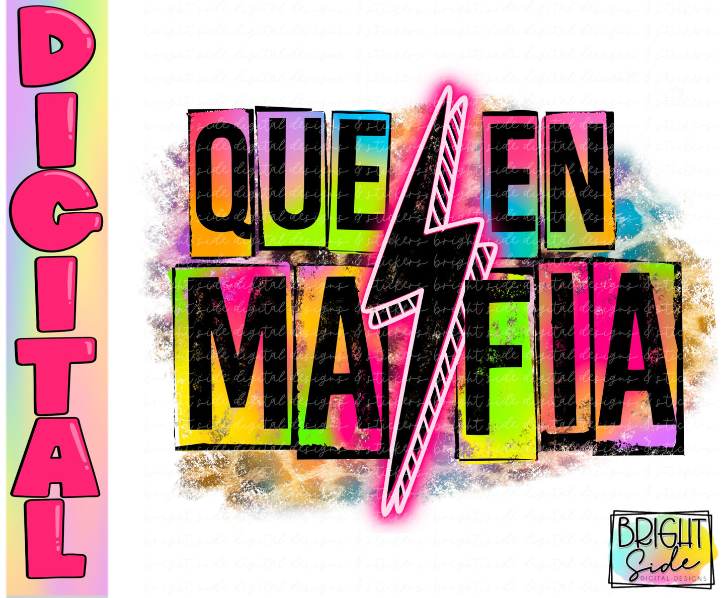 Queen Mafia -Neon Grunge