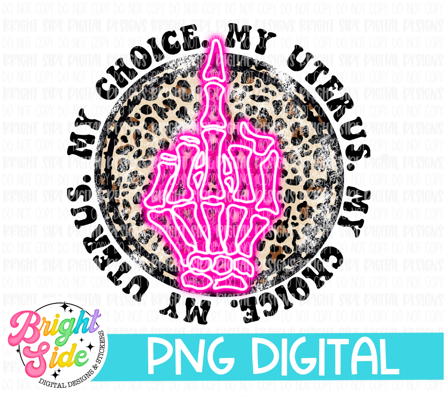 My uterus. My choice. -solid font