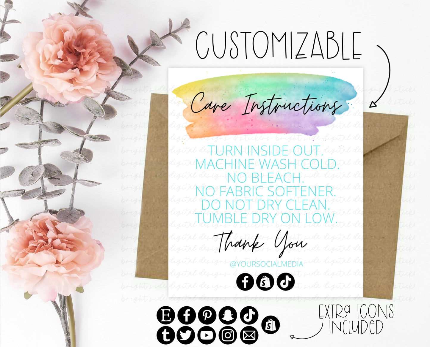 Rainbow Watercolor Card Cards