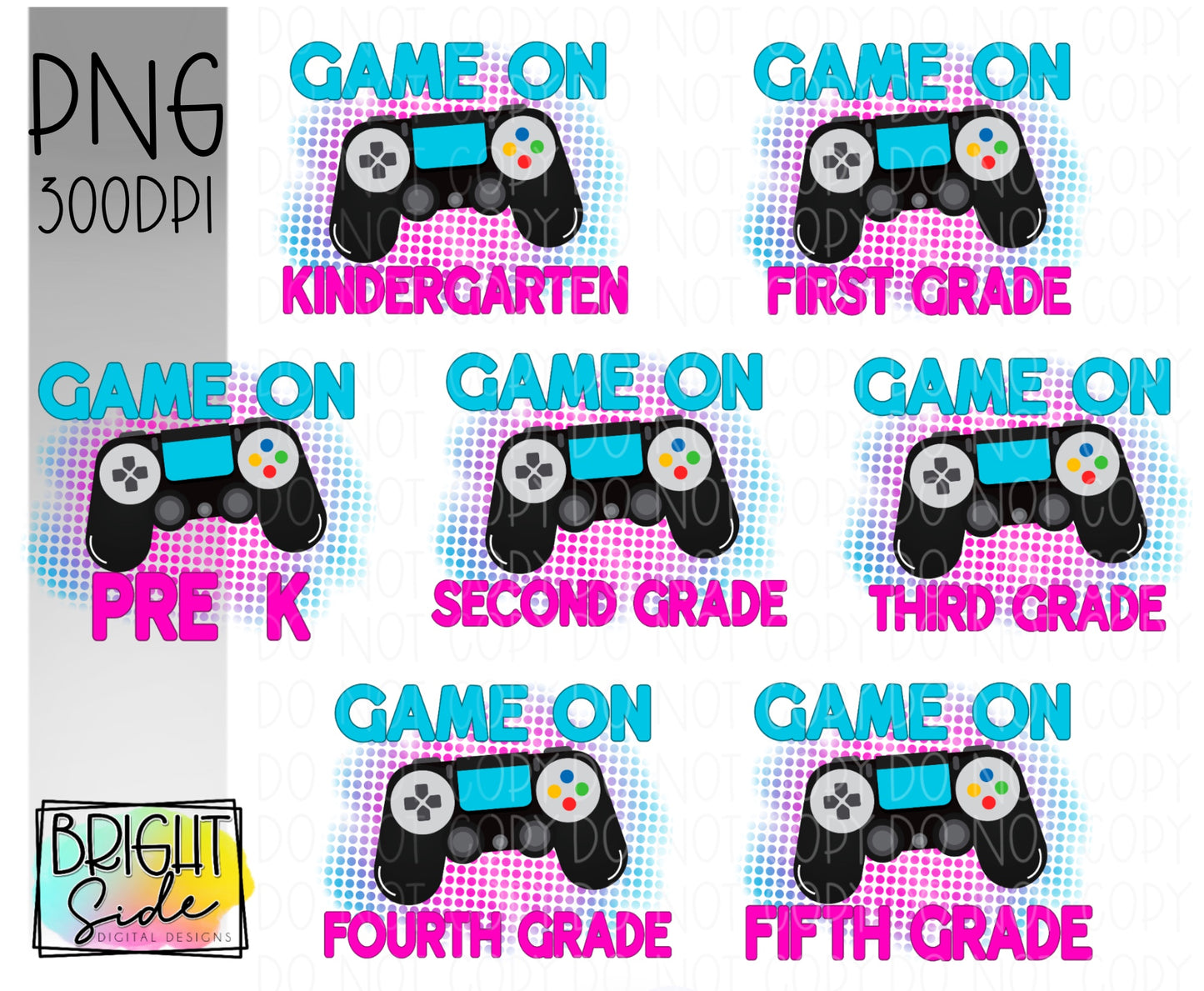 Game on pink/blue bundle