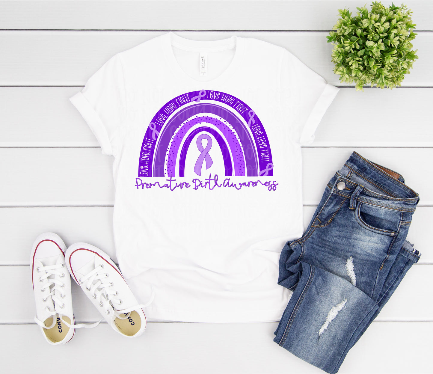 Premature Birth Awareness rainbow