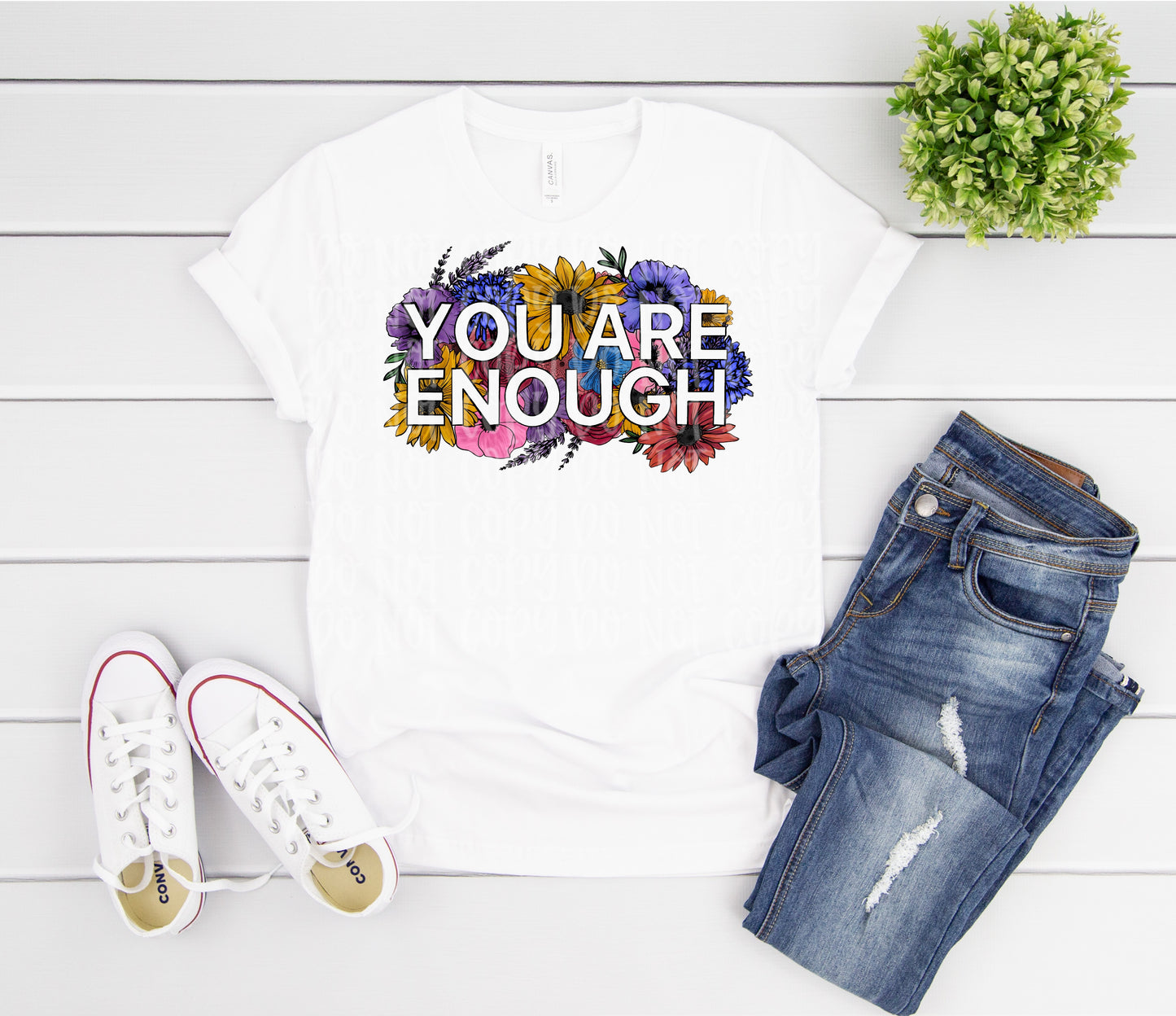 You are enough floral