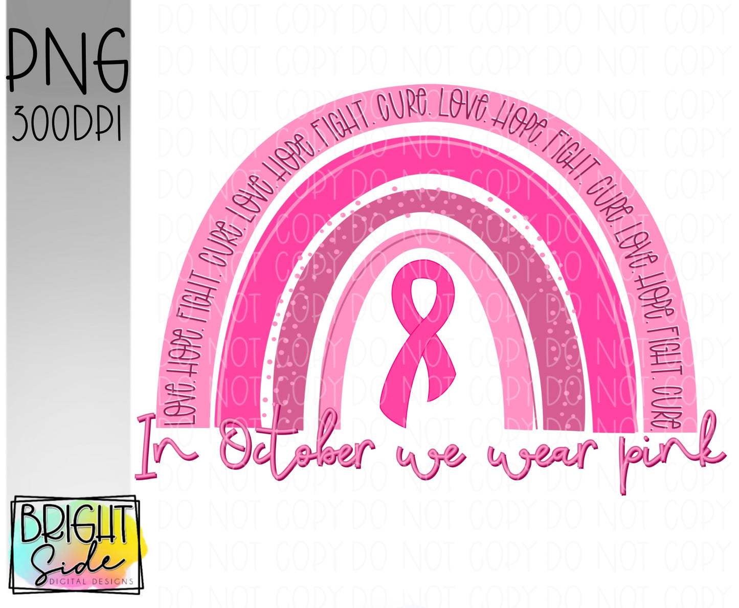Breast Cancer awareness rainbow