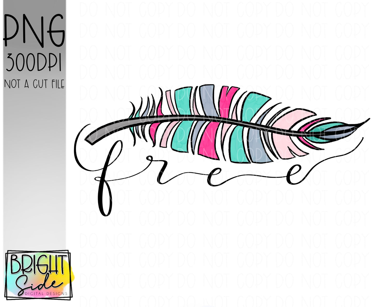 Free -multicolor feather