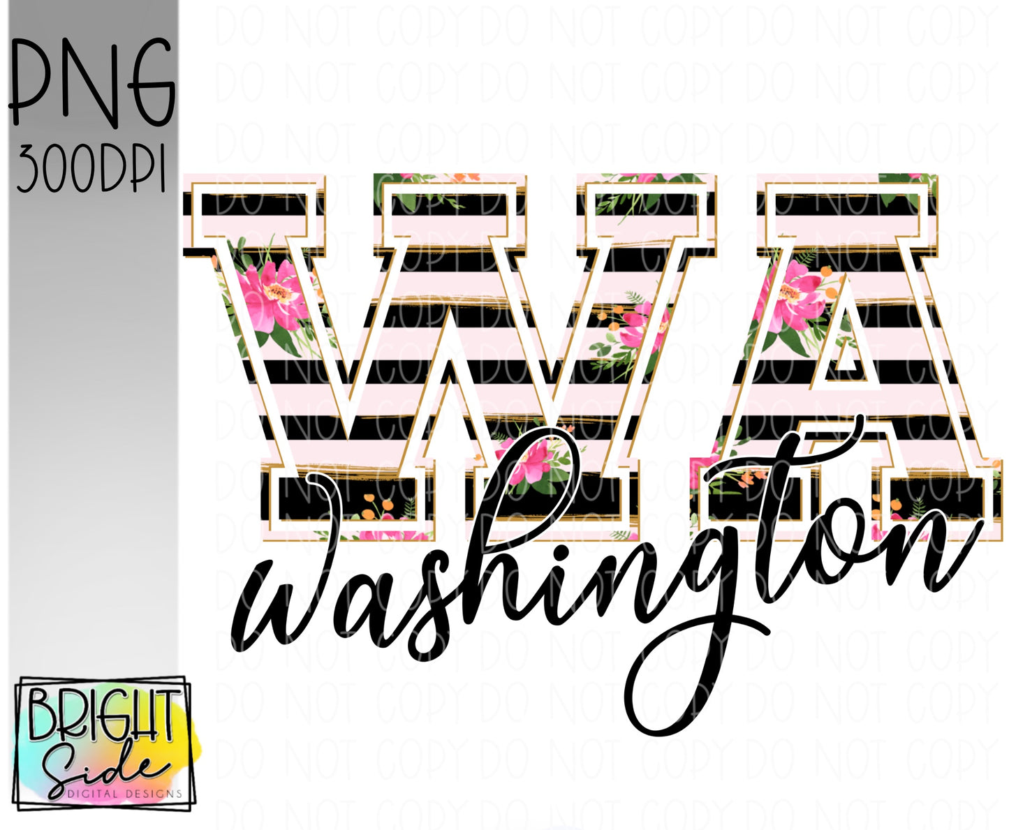 Washington floral & gold