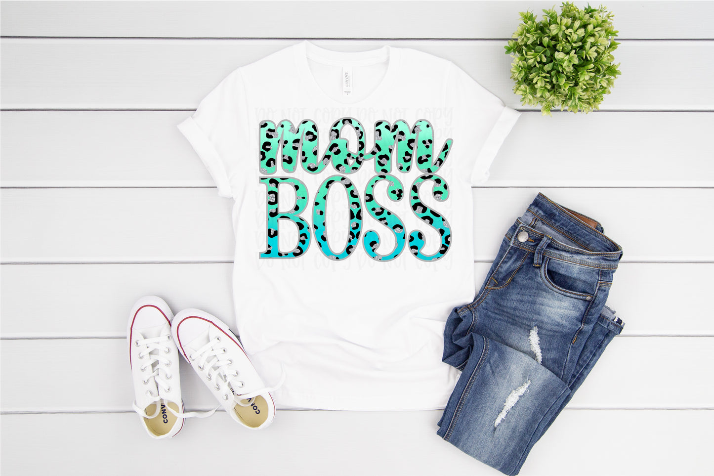 Mom boss blue ombré