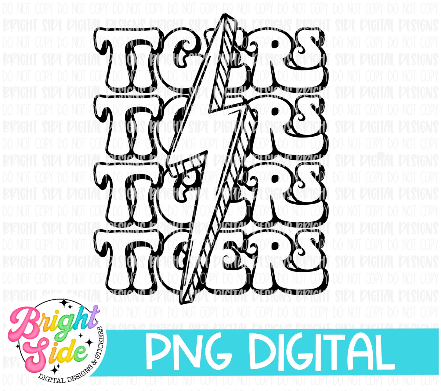 Tigers -single colored School mascot design
