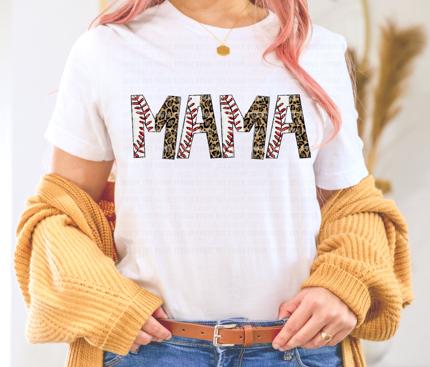 Mama -Baseball leopard