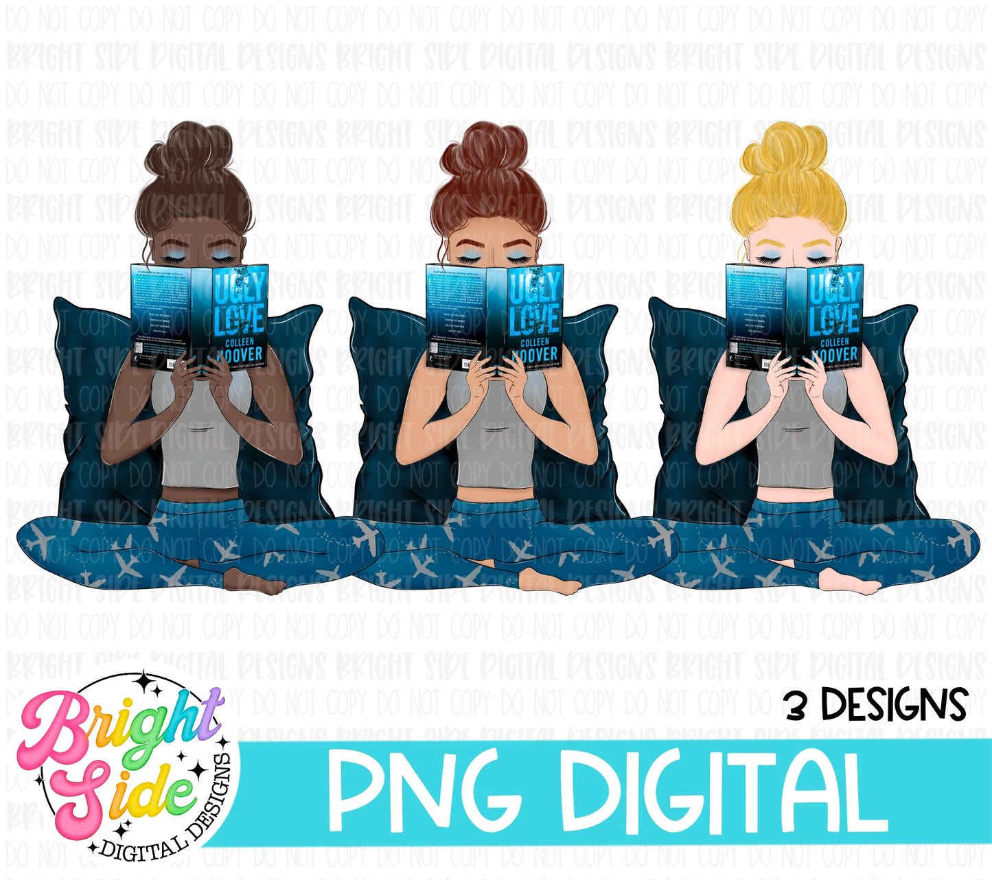 Reading Girls -Ugly Love (3 designs)