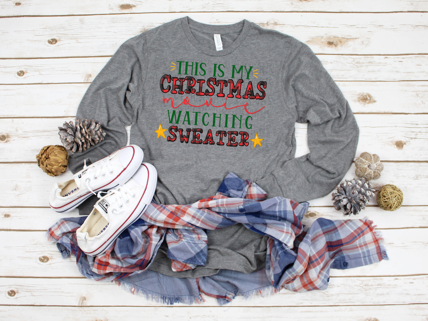 Christmas movie watching sweater