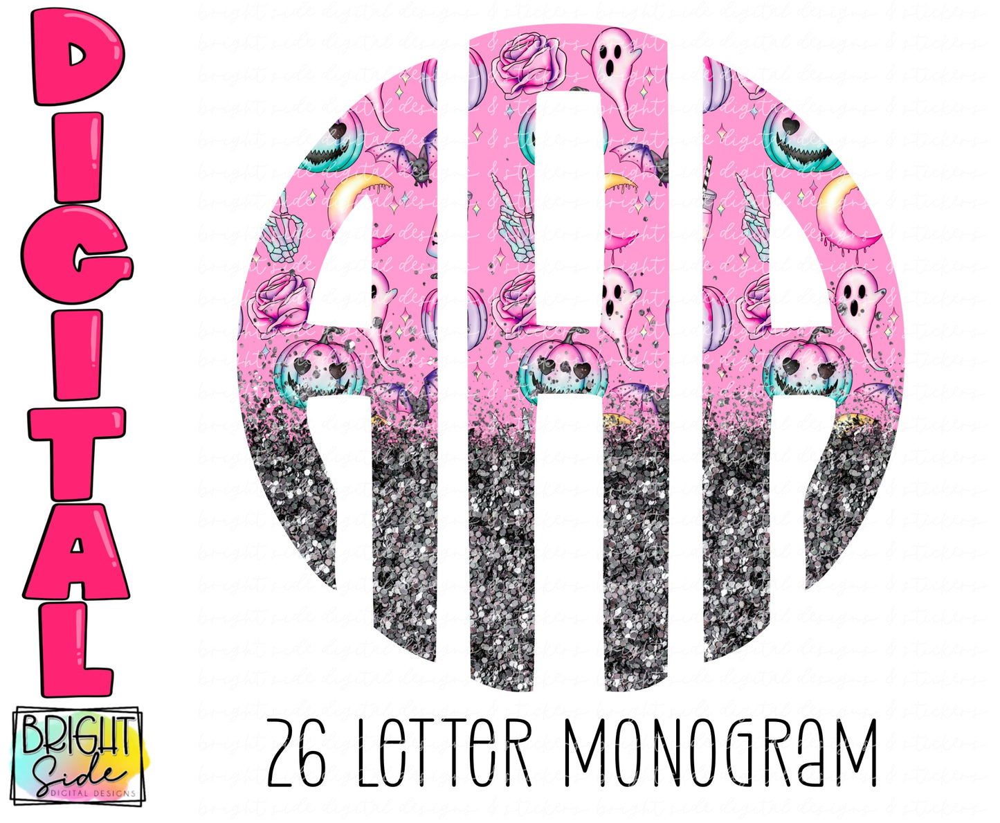 Pinky spooky monogram