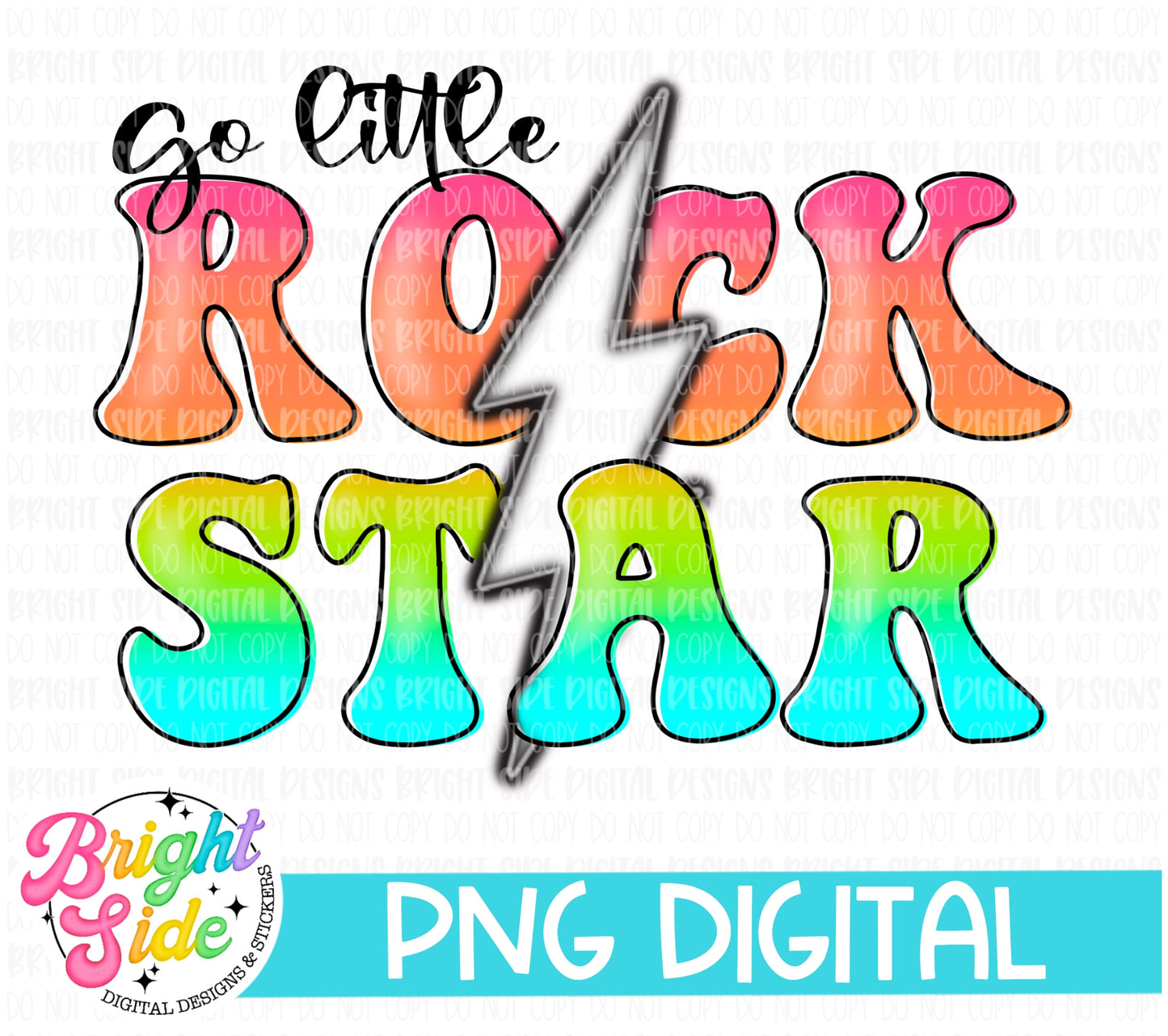 Go Little Rock star -rainbow