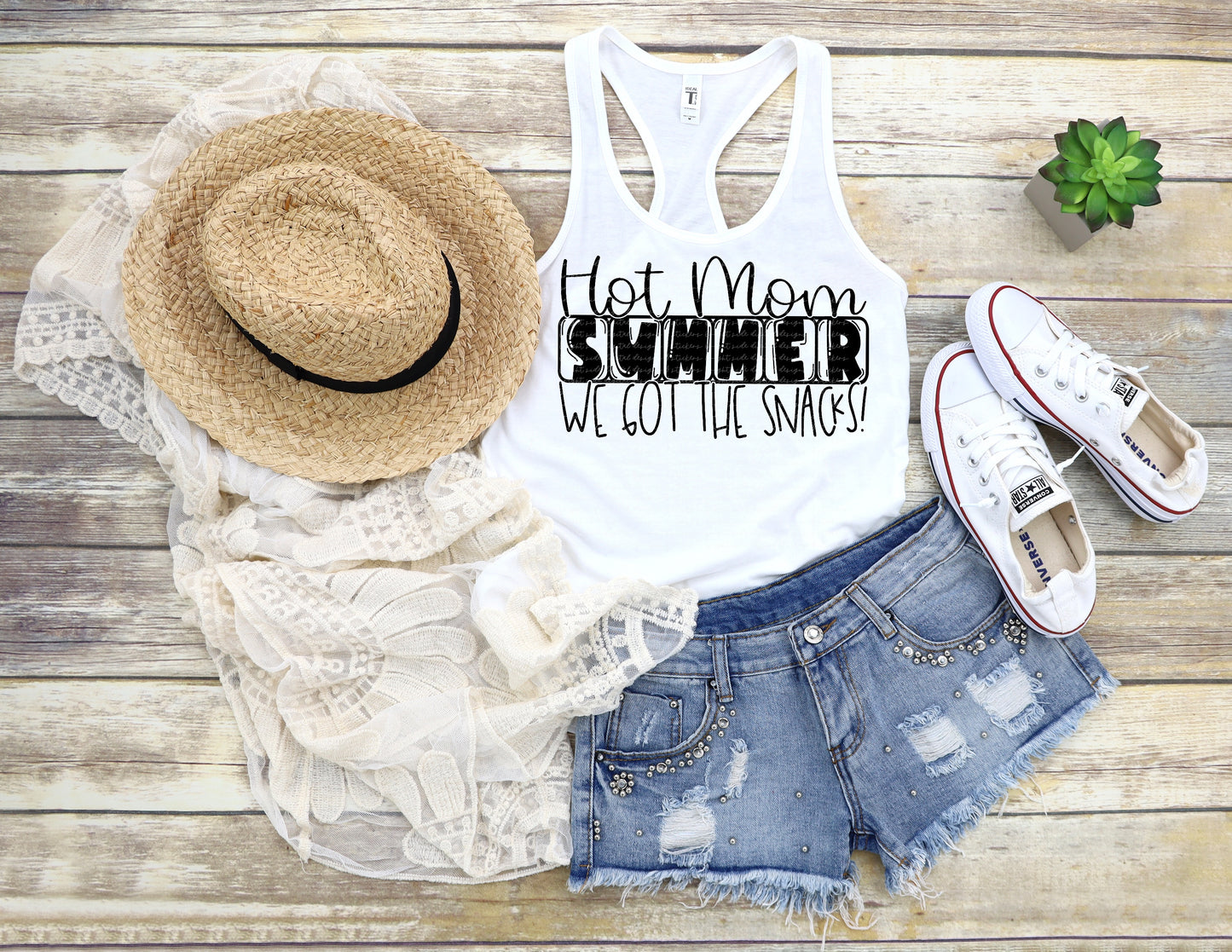 Hot mom summer we got the snacks