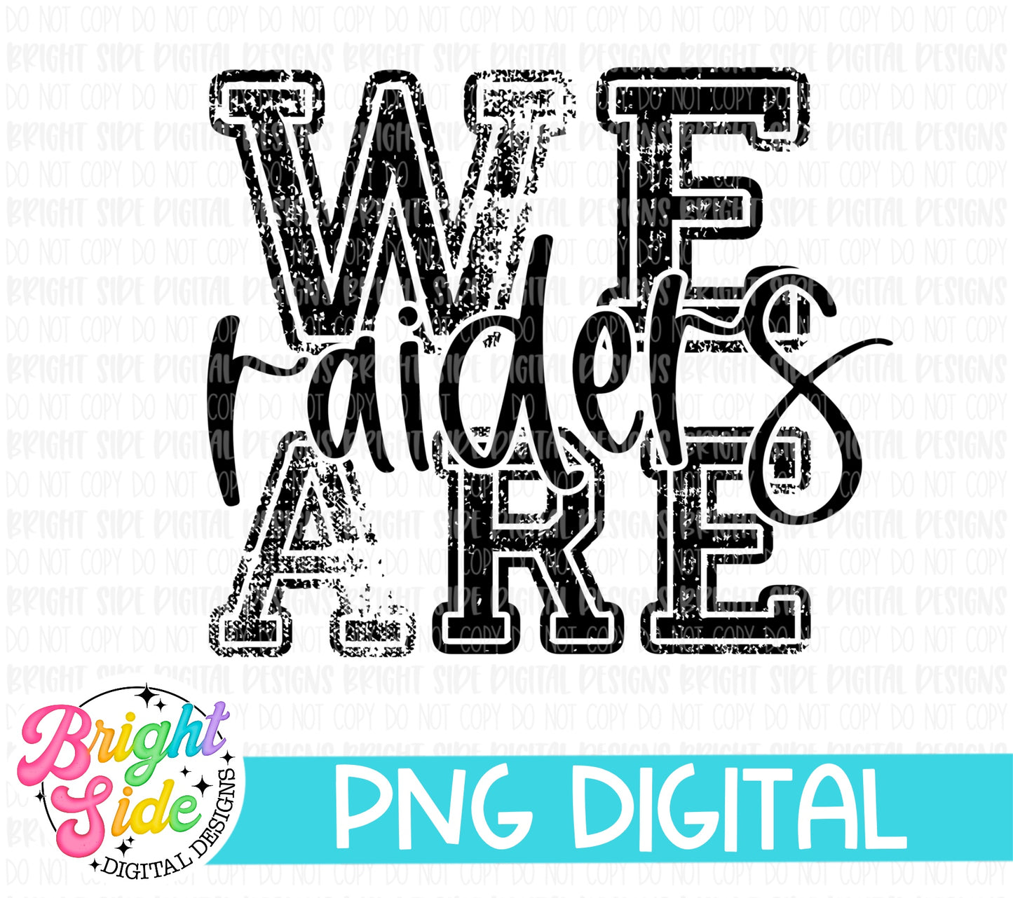 Custom We Are Mascot Design -single color school mascot design