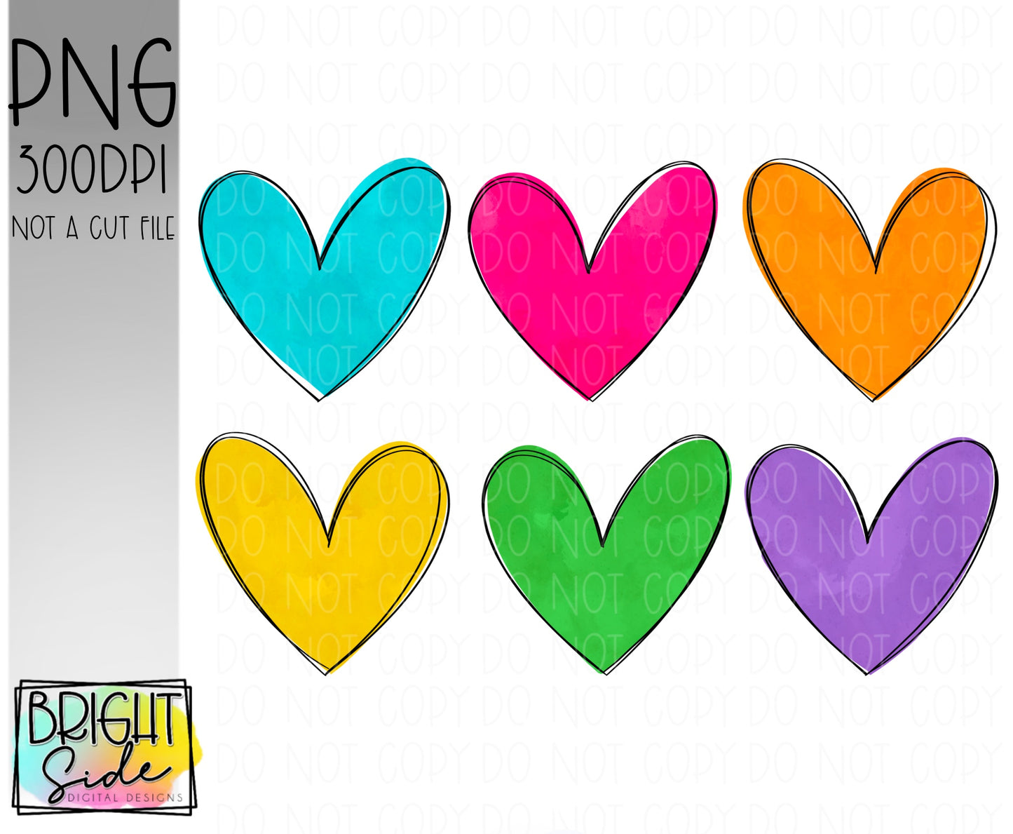 Rainbow hearts