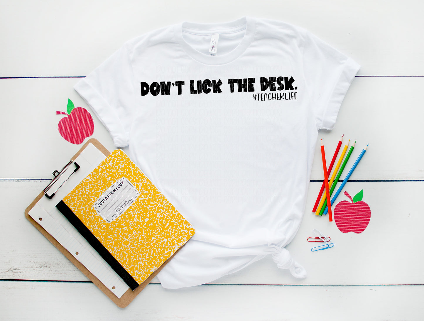 Don’t lick the desk. #teacherlife