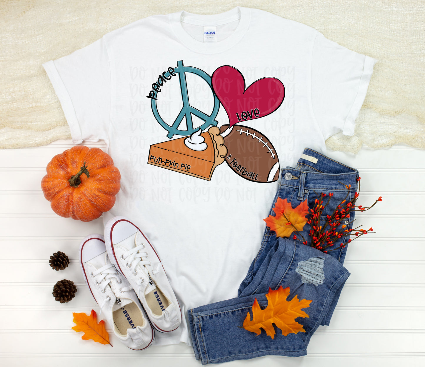 Peace Love Pumpkin Pie & Football