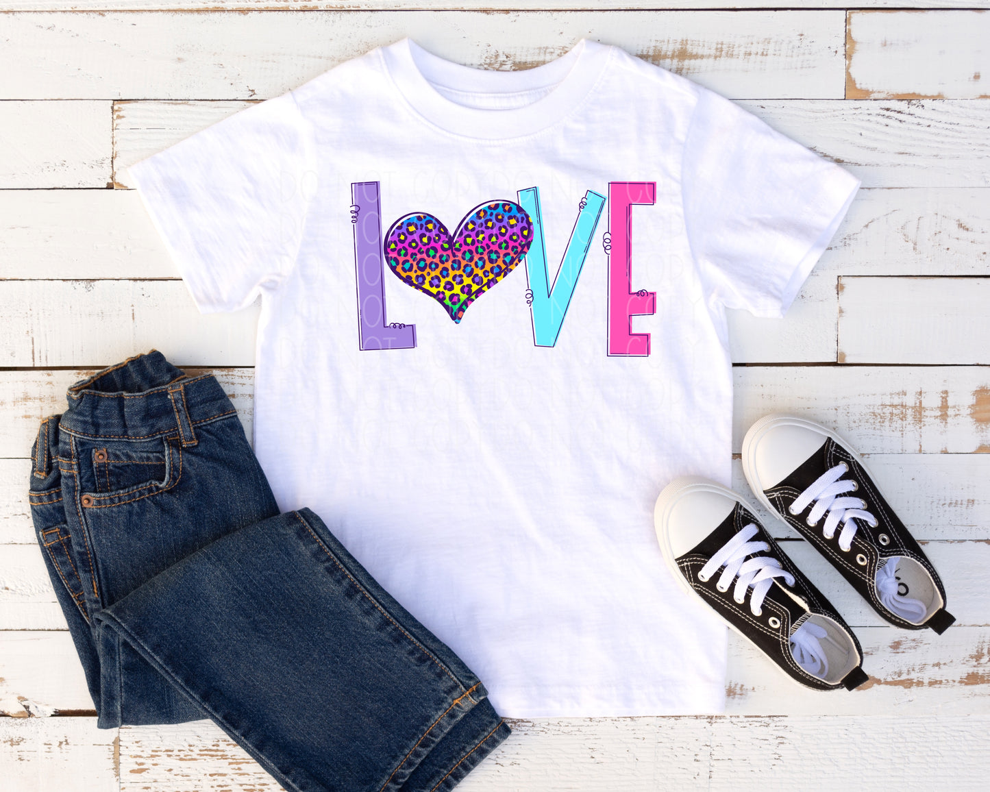 Love -colorful leopard heart