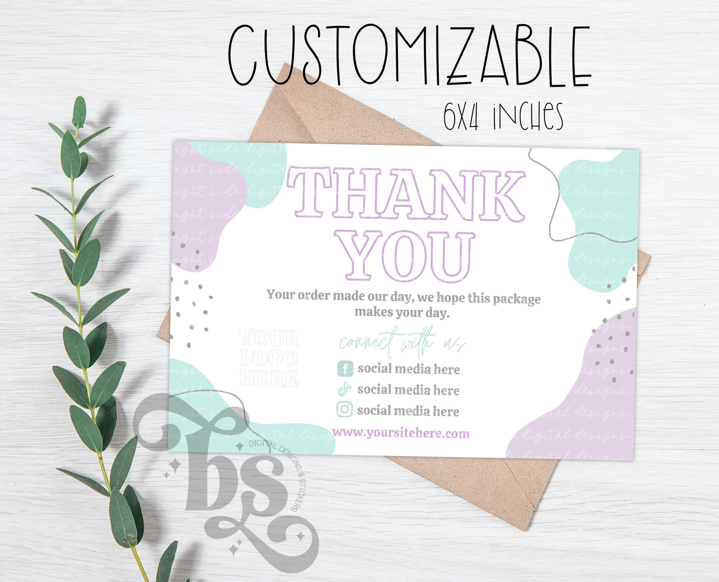 Minimalist Boho Thank You Card