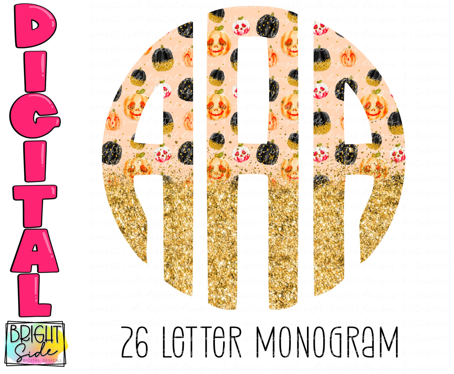 cute pumpkins monogram