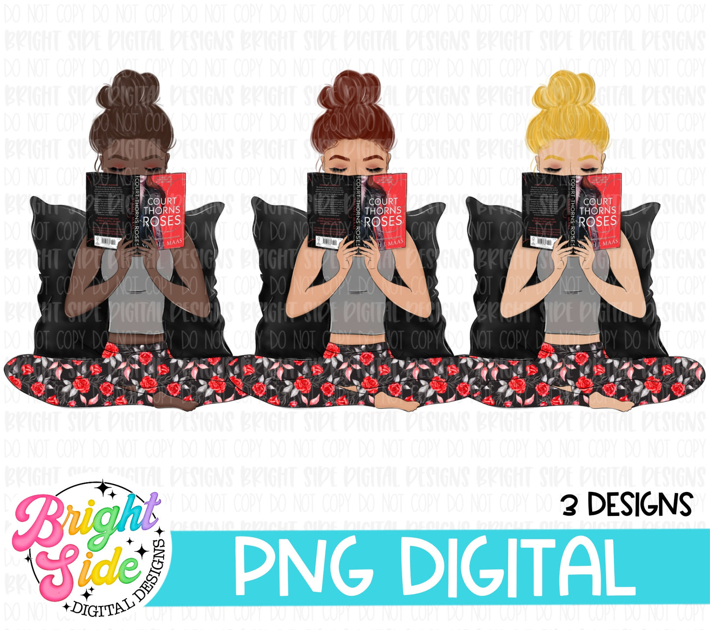 Reading Girls -ACOTAR (3 designs)