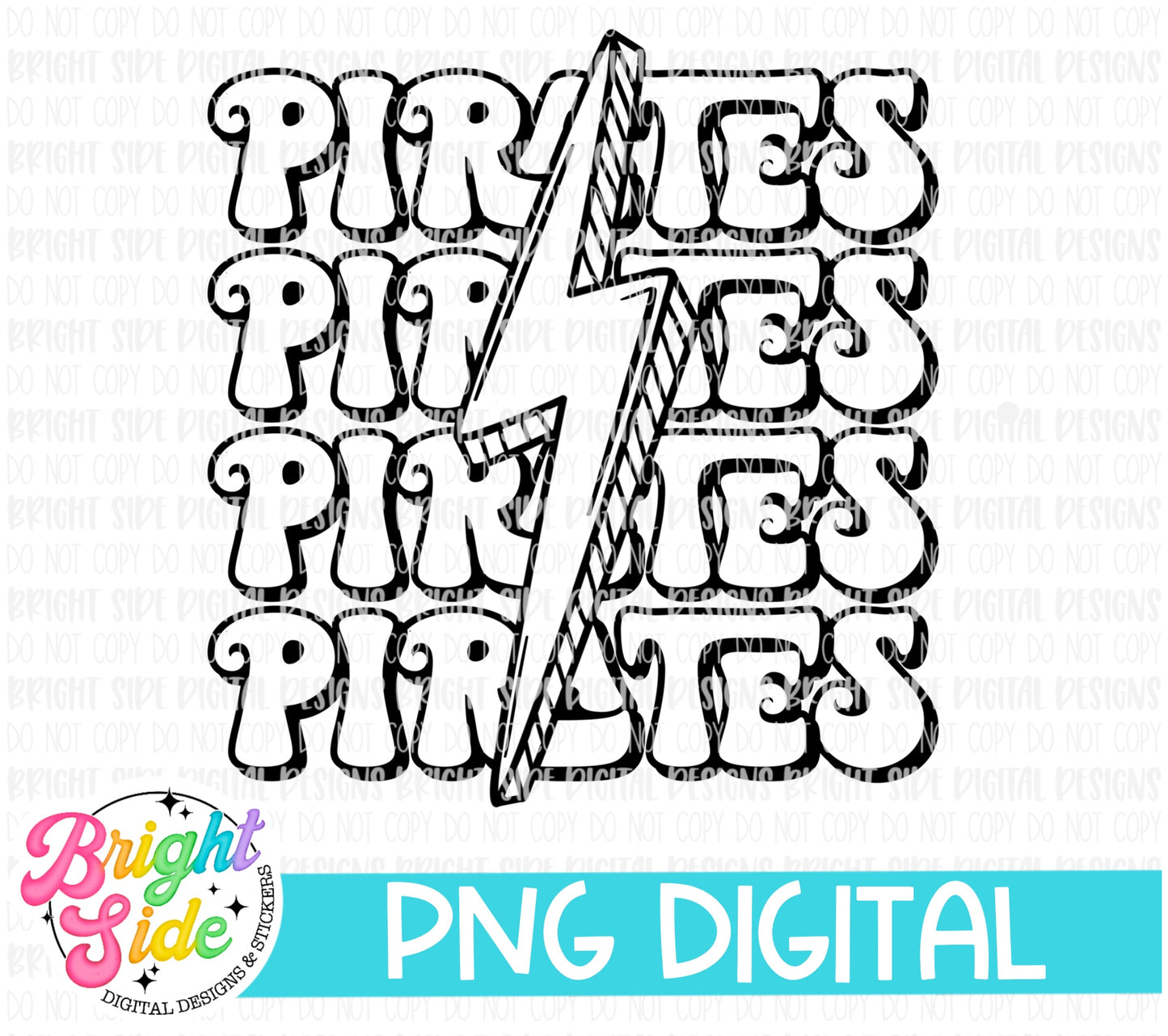 Pirates - single colored School mascot design